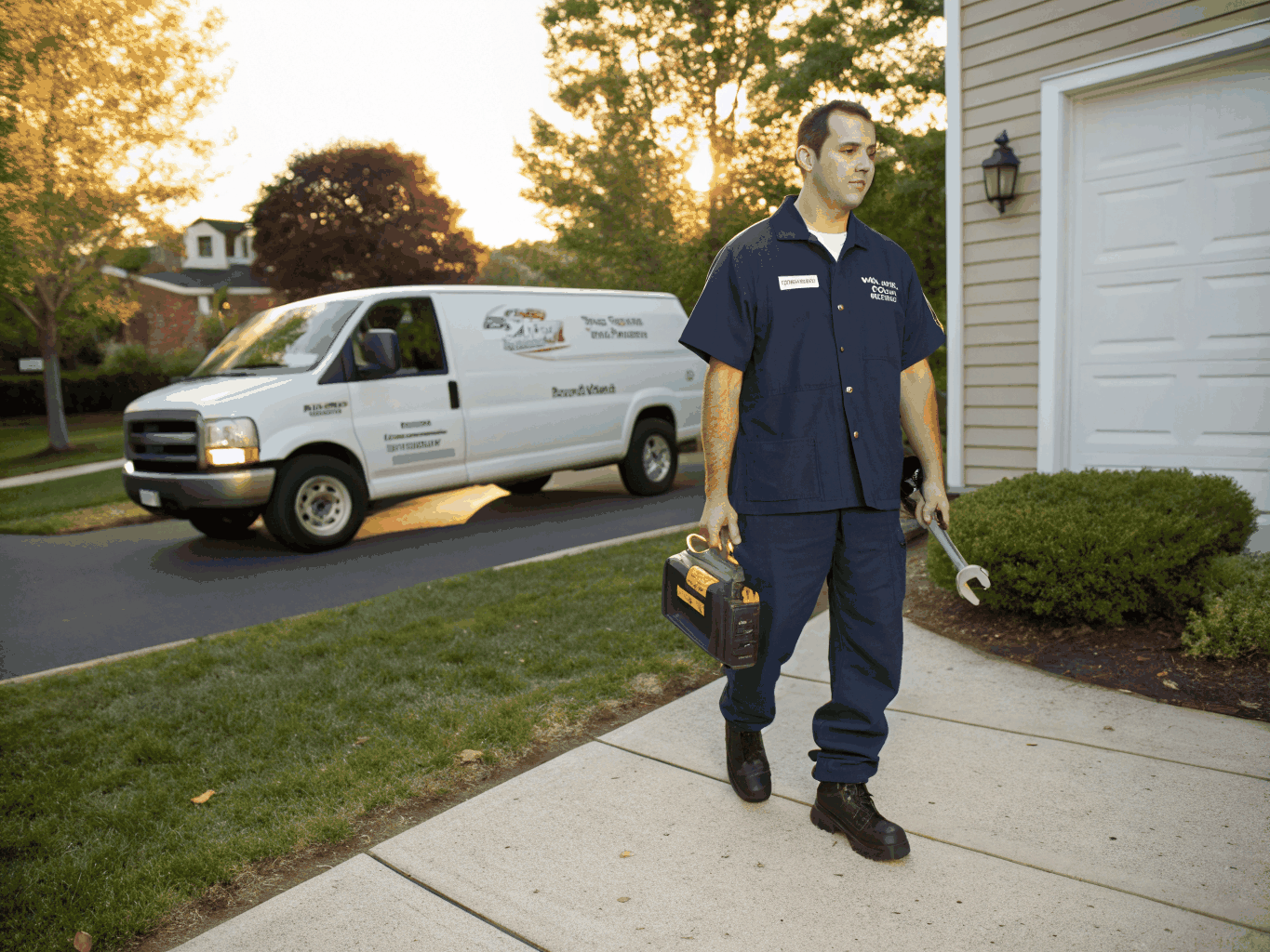 Appliance repair technician servicing a modern kitchen unit in Chamblee GA
