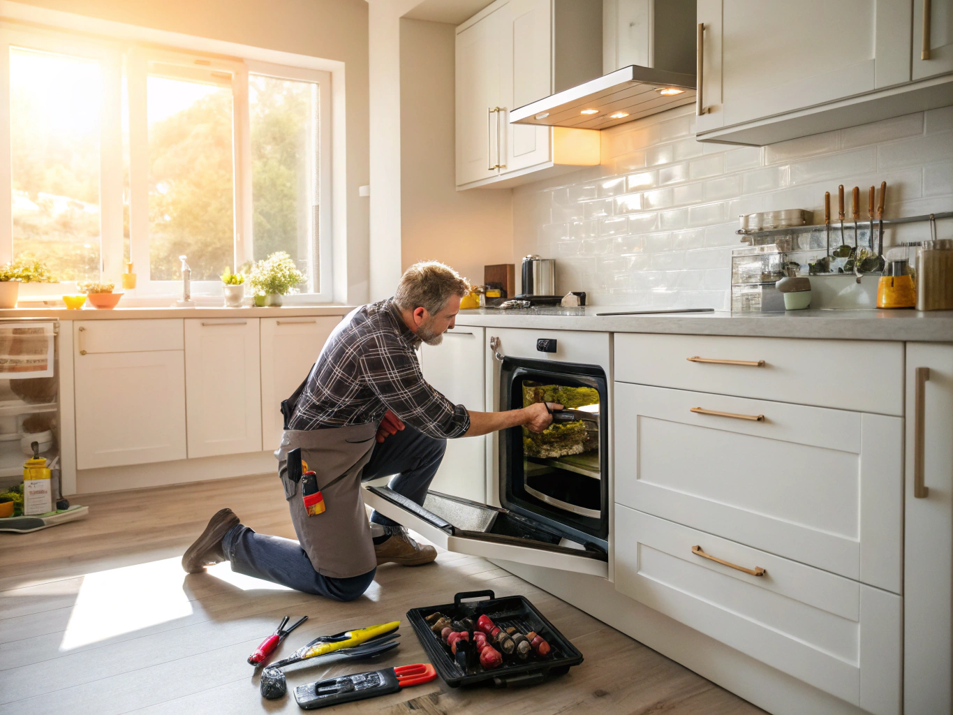 Oven and range repair scene in Brookhaven, GA